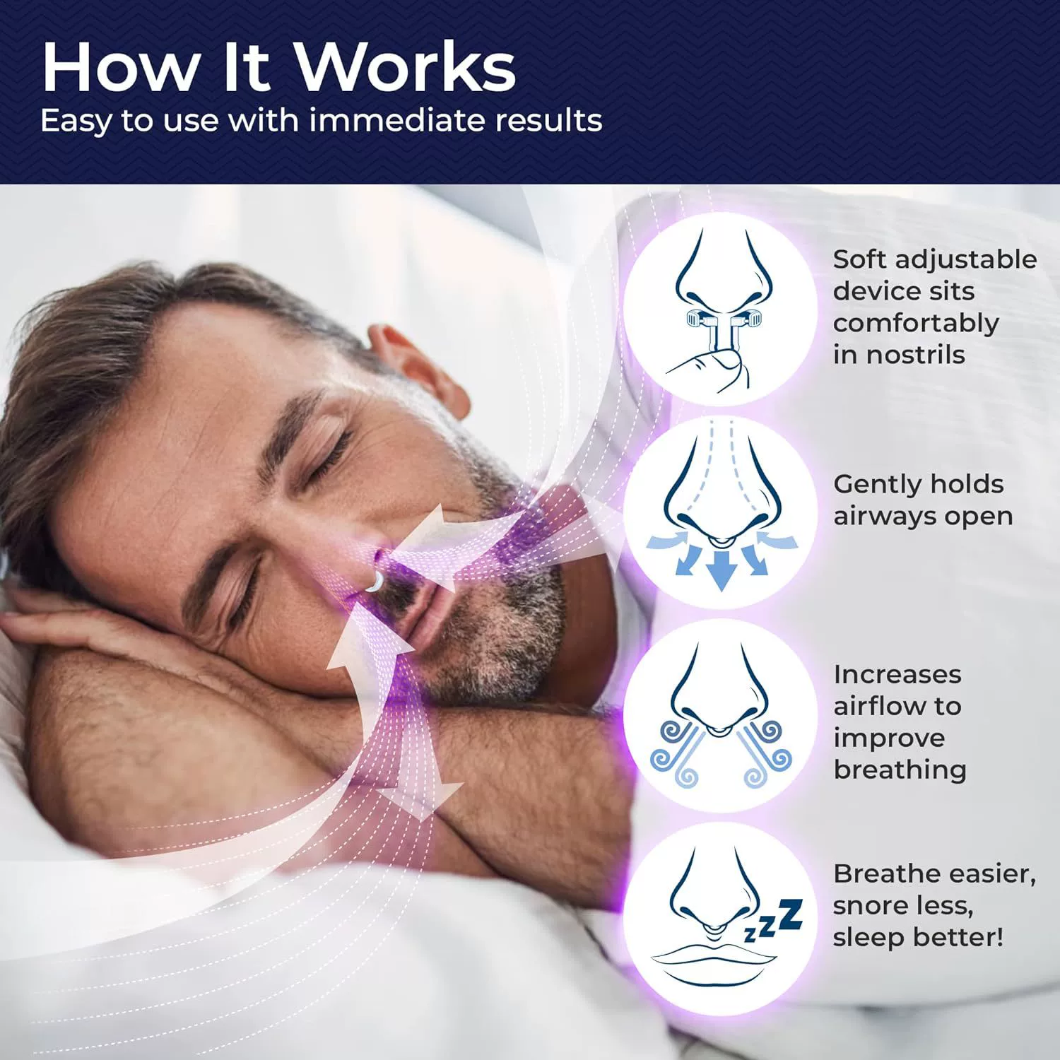 Безшумный носовой против Snoring Дилятор