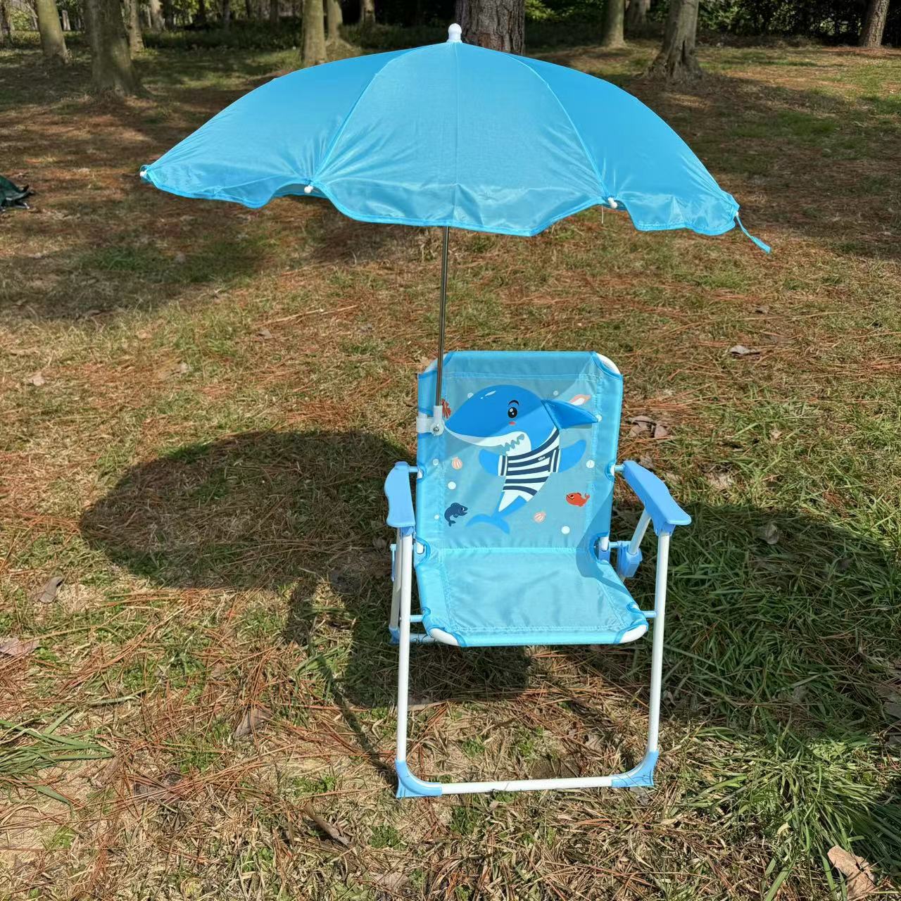 Silla de playa para niños silla plegable para niños portátil camping al aire libre picnic pescar frente al mar paraguas protector solar frente al mar
