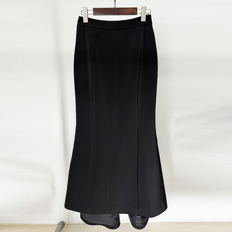 Women's Clothing Spot 2024 new star fashion heavy diamond beaded suit jacket slit fishtail long skirt_voghion.com