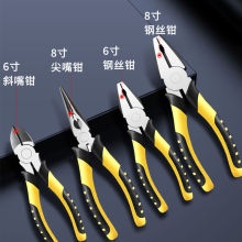 家用钢丝钳多功能老虎钳高碳钢尖嘴钳6寸8寸斜嘴钳钳子老款跨境