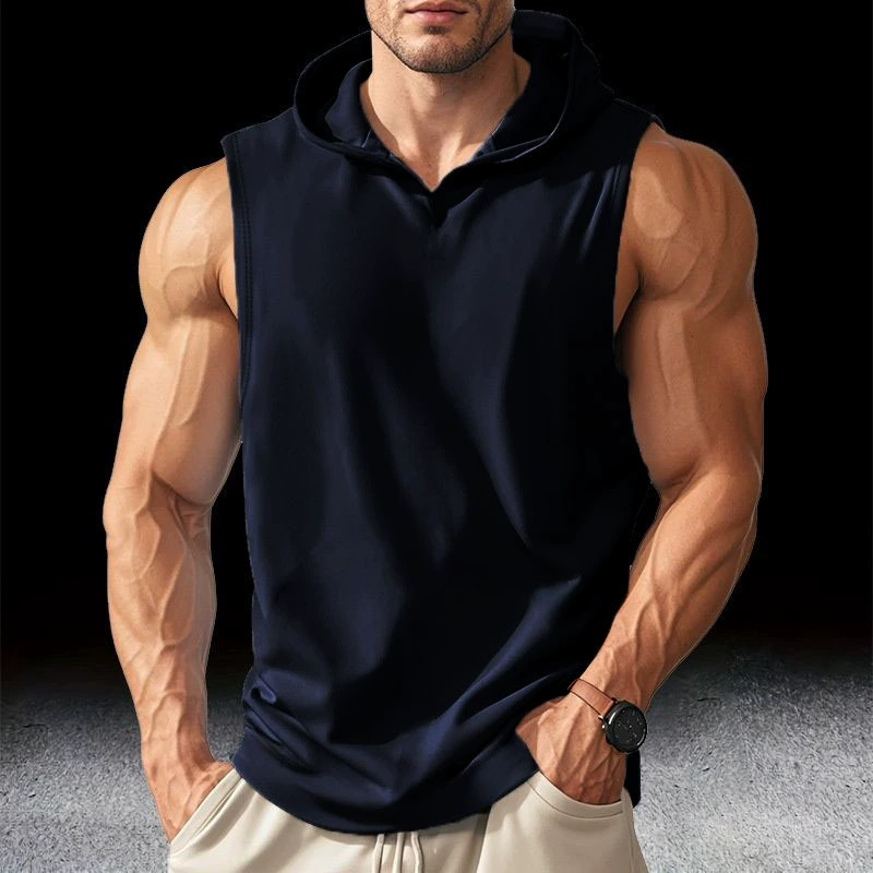 Летний легкий жилет мужской бег тренировочный фитнес-топ повседневный сухая стройная мужская дышащая толстовка без рукавов