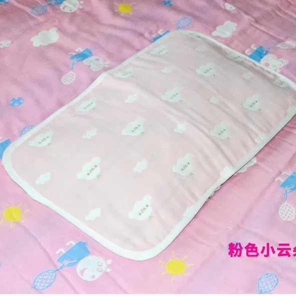 Children's pillowcase, cotton gauze cartoon breathable pillow for kindergarten