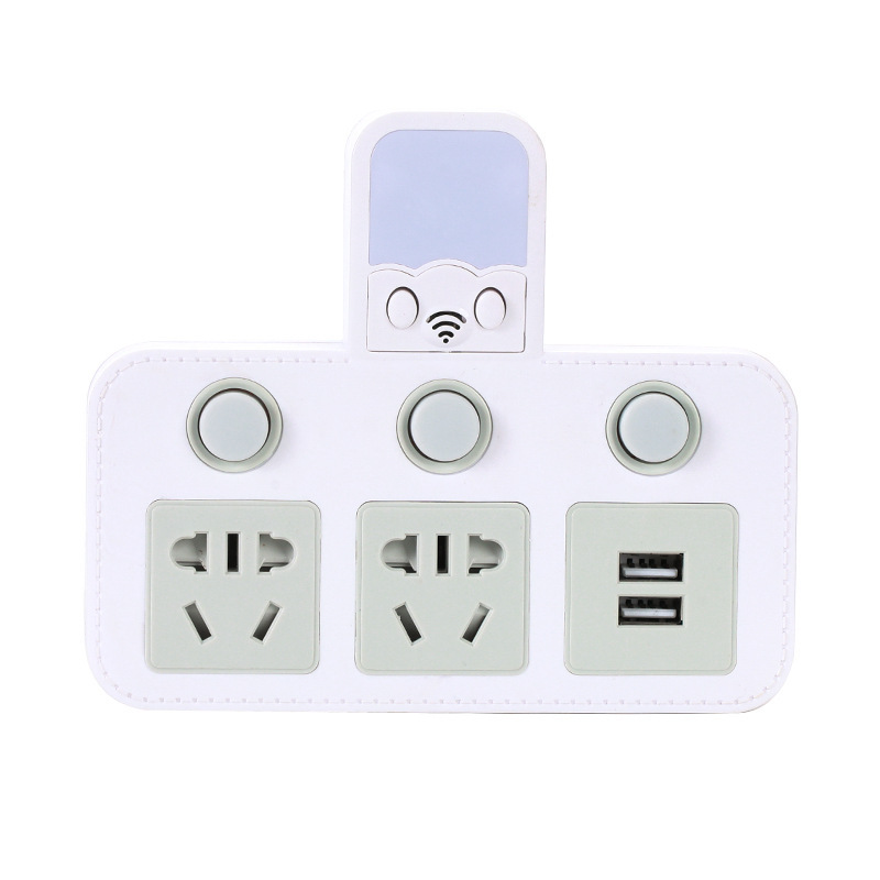 Comercio exterior Vietnam dos pines a tres pines con luz nocturna 2 orificios dos enchufes adaptador de zócalo multifuncional 2 entradas de zócalo USB