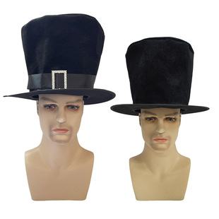 New Magician High Hat Performance Hat Black Jazz Hat Korean Style Adult Men and Women British Fashion Casual Gentleman