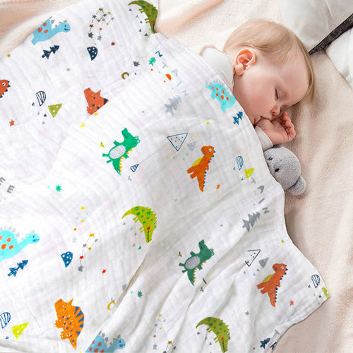 Baby gauze bath towel, Category A, pure cotton, six-layer fabric, soft and absorbent towel, 100% cotton, newborn high-density cotton gauze bath towel