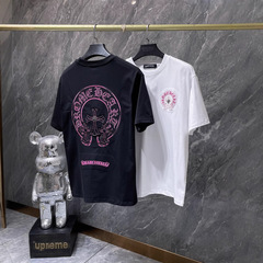 2025 春夏新作 CH クロウ クロス 馬蹄 オスマンディカ パッチ ハイストリート 半袖 Tシャツ 男女同型 トレンド