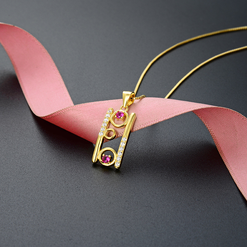 S925 plata esterlina collar cuadrado femenino versátil diseño de nicho simple colgante de cadena clavicular al por mayor