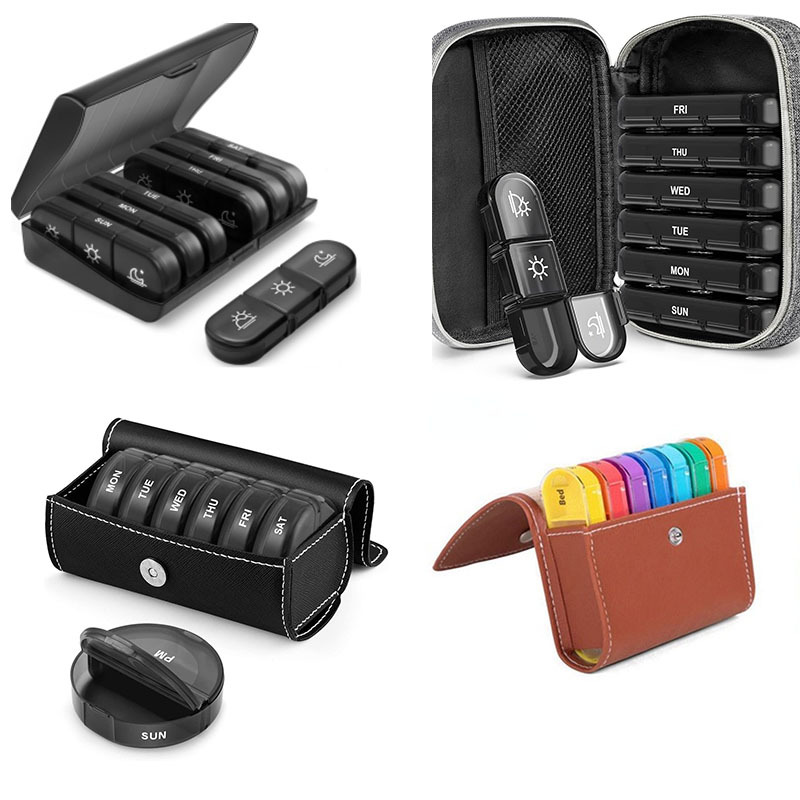 透明21格药盒7天每天3次塑料药盒亚马逊每周维生素药片收纳盒便携