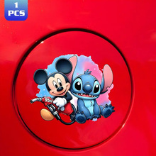 新款跨境可爱星际宝贝史迪仔创意车身贴加油盖汽油 油箱盖贴纸