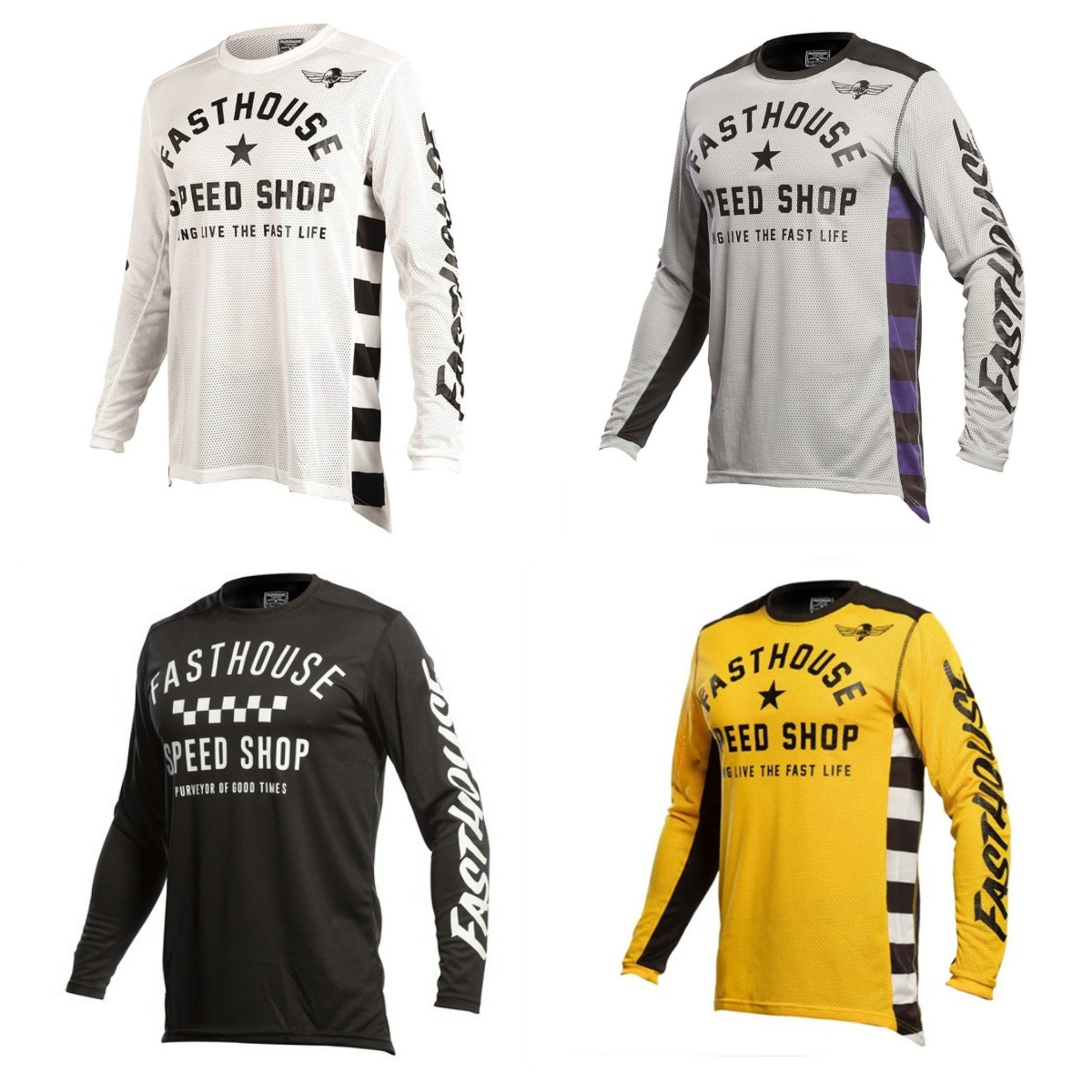 Fasthouse Outdoor Cross-Country Motorcycle Cycling Summer Quick-Drying New Long-Sleeved T-Shirt Mountain Bike Downhill Suit