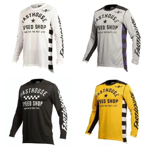 Fasthouse Outdoor Cross-Country Motorcycle Cycling Summer Quick-Drying New Long-Sleeved T-Shirt Mountain Bike Downhill Suit