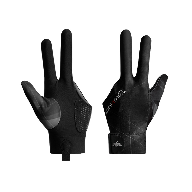 Guantes de billar Snooker guantes de presión antideslizantes de tres dedos mano izquierda mano derecha expuesta dos dedos Transpirable Guantes de tenis de mesa de alta elasticidad
