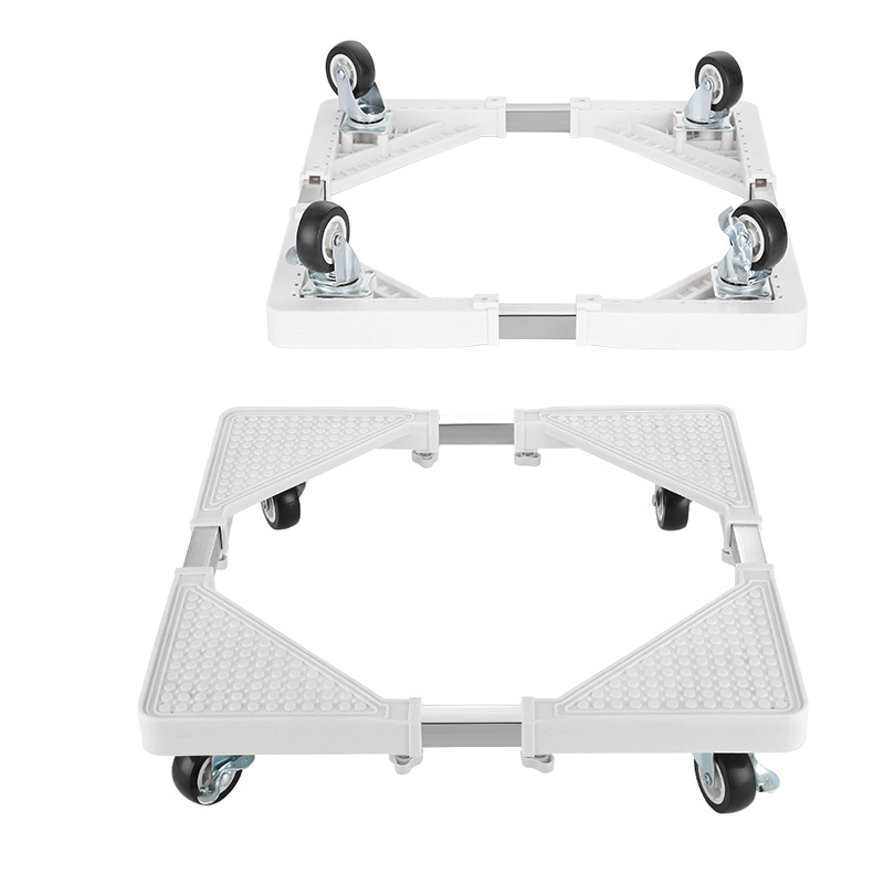 Universal lavadora soporte de base aumentada telescópica móvil polea de almacenamiento rack trípode hogar rodillo refrigerador soporte