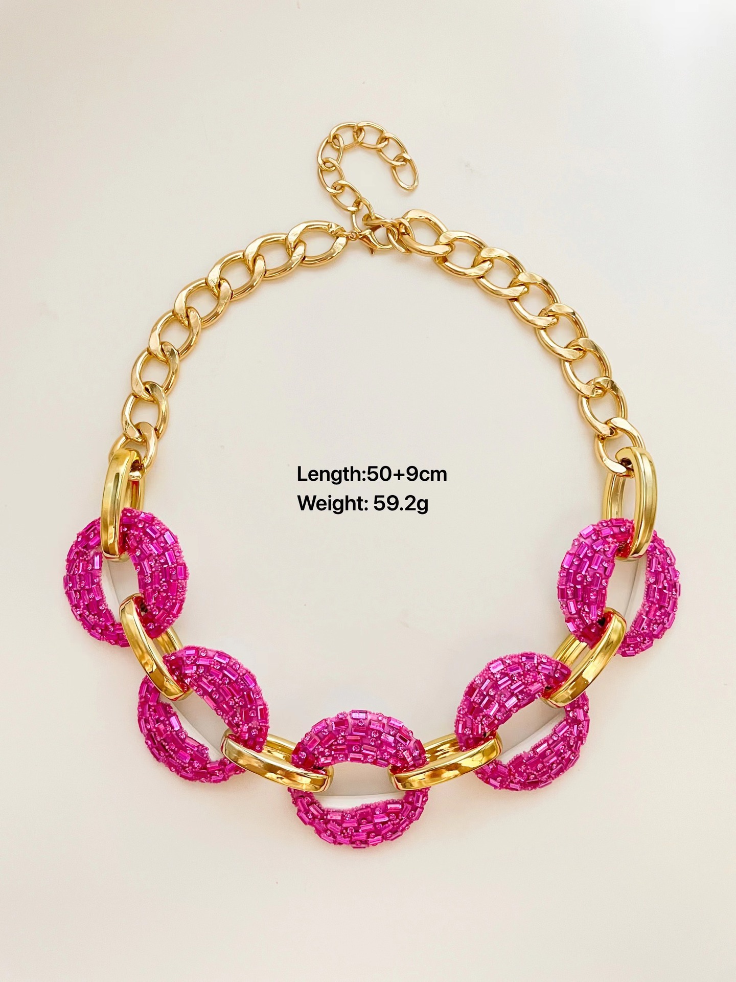 Necklace Classification Hip-Hop Solid Color Rhinestones Artificial Crystal Copper Wholesale Necklace