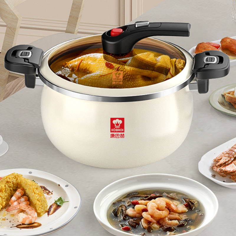 Olla a presión Konbach 2023, nuevo modelo, olla para sopa doméstica, antiadherente, esmaltada, gruesa, para cocinas de inducción y de gas.