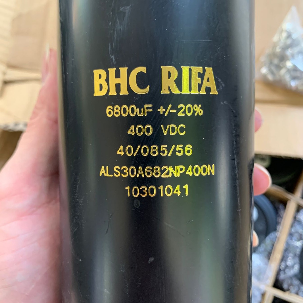 400V6800UF 75*145MM  拆机件  英国BHC   供应进口螺旋电解电容