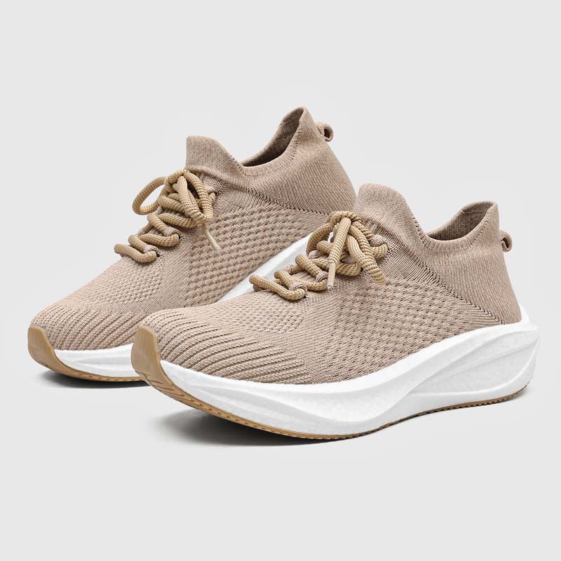 Tenis Tipo Calcetín para Correr de PU, Malla y TPU Sin Cordones Ligero para Uso Casual