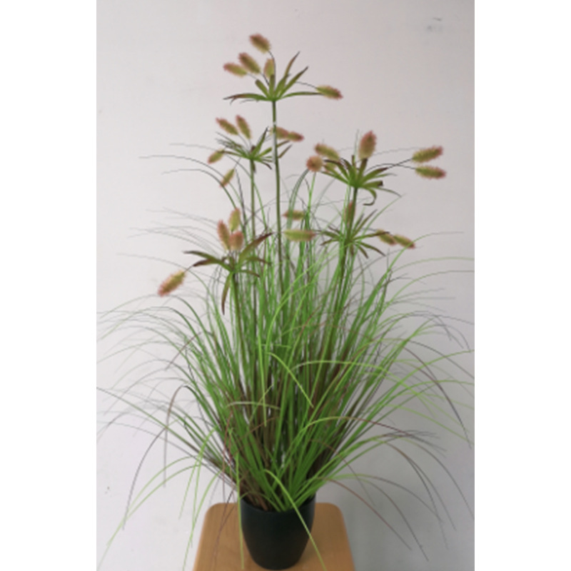 Simulación de plantas verdes, juncos, plantas en macetas, estilo nórdico, simulación de hierba de cola de perro, decoración de interiores, decoración de la sala de estar