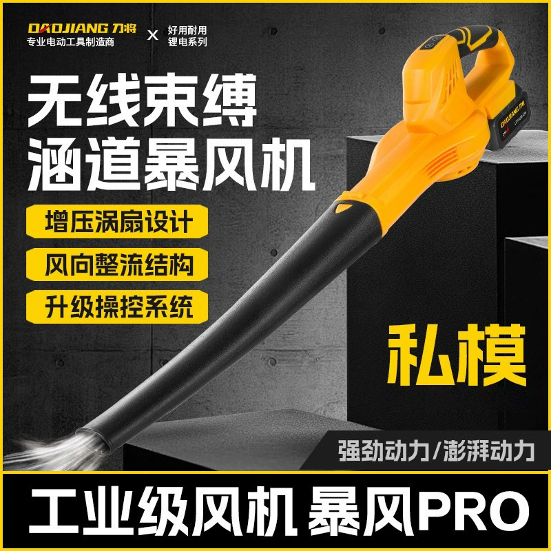 Литиевая аккумуляторная воздуходувка высокой мощности, многофункциональная, для уборки падающей листвы, устранения снега, удаления пыли и выдувания золы, трансграничный электрический воздуходув.