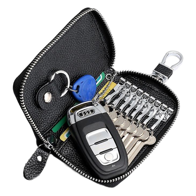 Taobao Tmall Genuine Leather Car Key Case Men's Multifunctional Key Case Fashion Women's Key Hanging Case Hot Sale