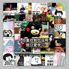 50 I Love Learning Creative Funny Doodle Sticker for Luggage Skateboard Tablet Cartoon Decorative Sticker