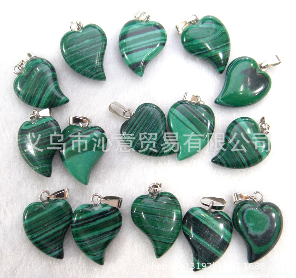 Venta caliente en forma de corazón colgante natural cristal Rosa ágata piedra torcida corazón colgante melocotón corazón collar accesorios Diy