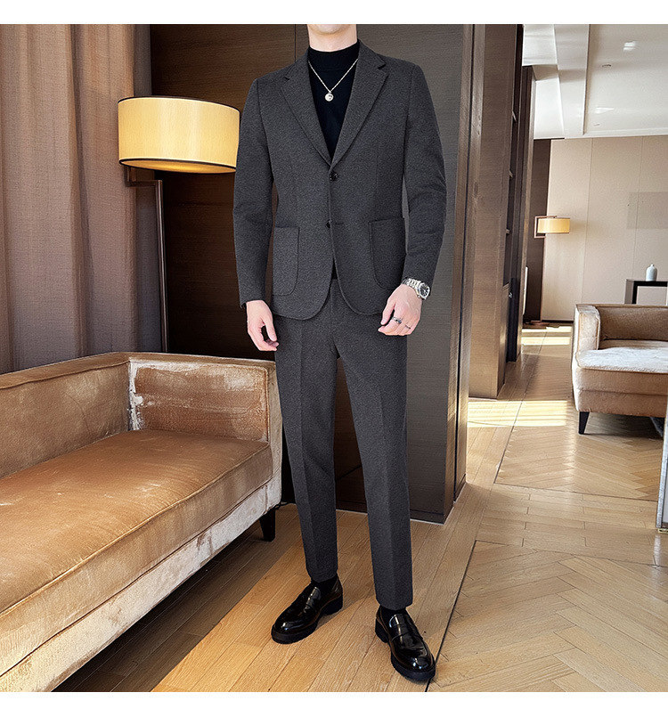 다크 그레이 투피스 세트