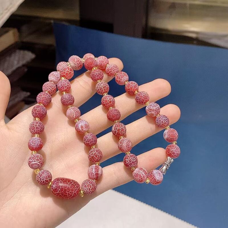 工厂批发风化龙鳞玛瑙项链手串新款玛瑙手饰男女款饰品货源|undefined