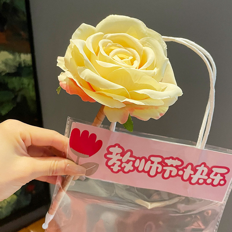 原创新款实用礼物花束金香花笔幼儿园郁开学教师节永生花笔签字笔|undefined