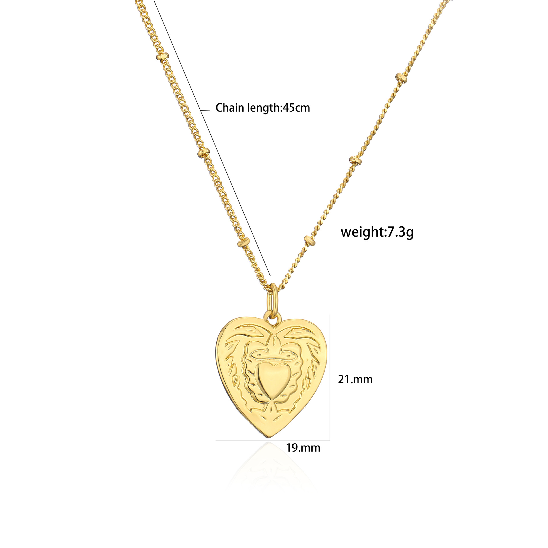 Sweet Heart Shape Copper Plating Pendant Necklace 1 Piece