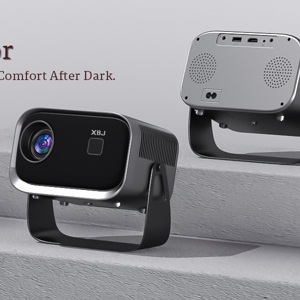 High-Definition Projectors for Overseas European and American Homes Can Be Connected to Mobile Phones and Computers, and Can Be Used in the Living Room and Bedroom as a Integrated Pan-Tilt Projector
