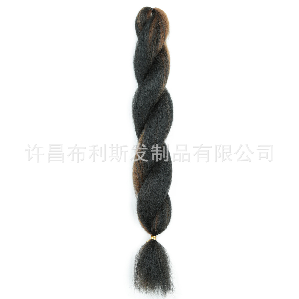 Peruica de trenza africana colorida de cabello de seda de baja temperatura 26 pulgadas de trenza de trenza grande trenza