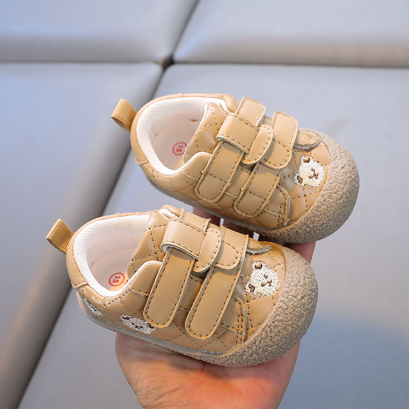 Primavera y otoño nuevos zapatos para bebés pequeños zapatos de bebé transpirables niños y niñas zapatos antideslizantes de velcro para bebés