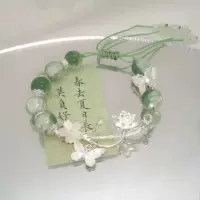 Qingqingzi китайский стиль древний зеленый холодный браслет ретро национальный стиль ручной работы