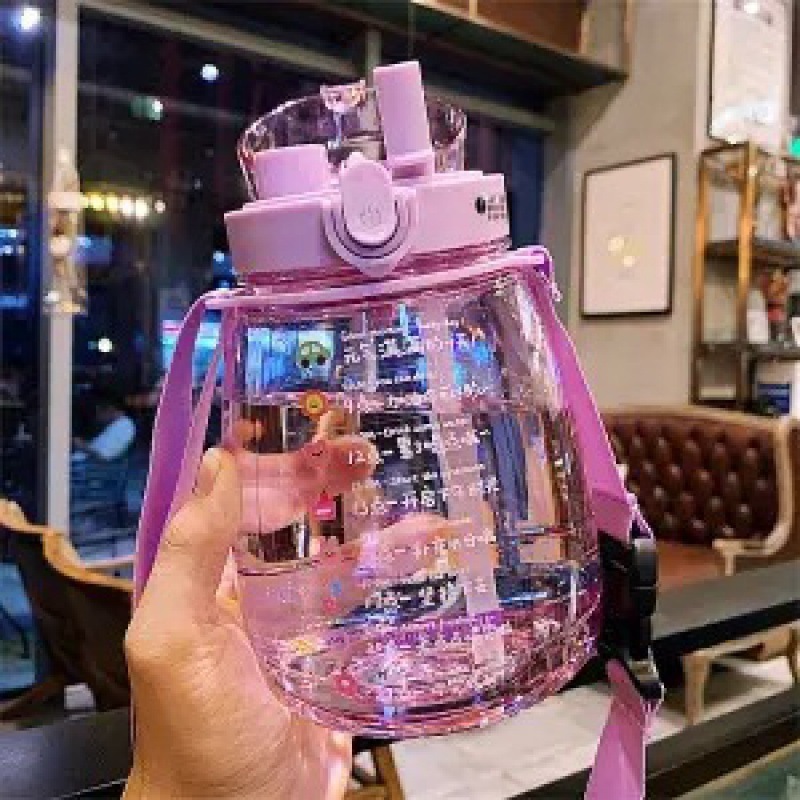 ビッグベリーカップ、大容量、高温耐性、インターネットセレブウォーターカップ、見栄えの良い女の子用大型ケトル、スポーツ特大ストローカップ、夏|undefined