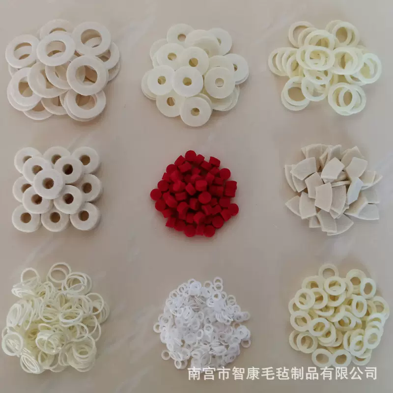 批发定制羊毛毡垫圈圆形异形吸油羊毛垫片密封防尘过滤油封毛毡垫