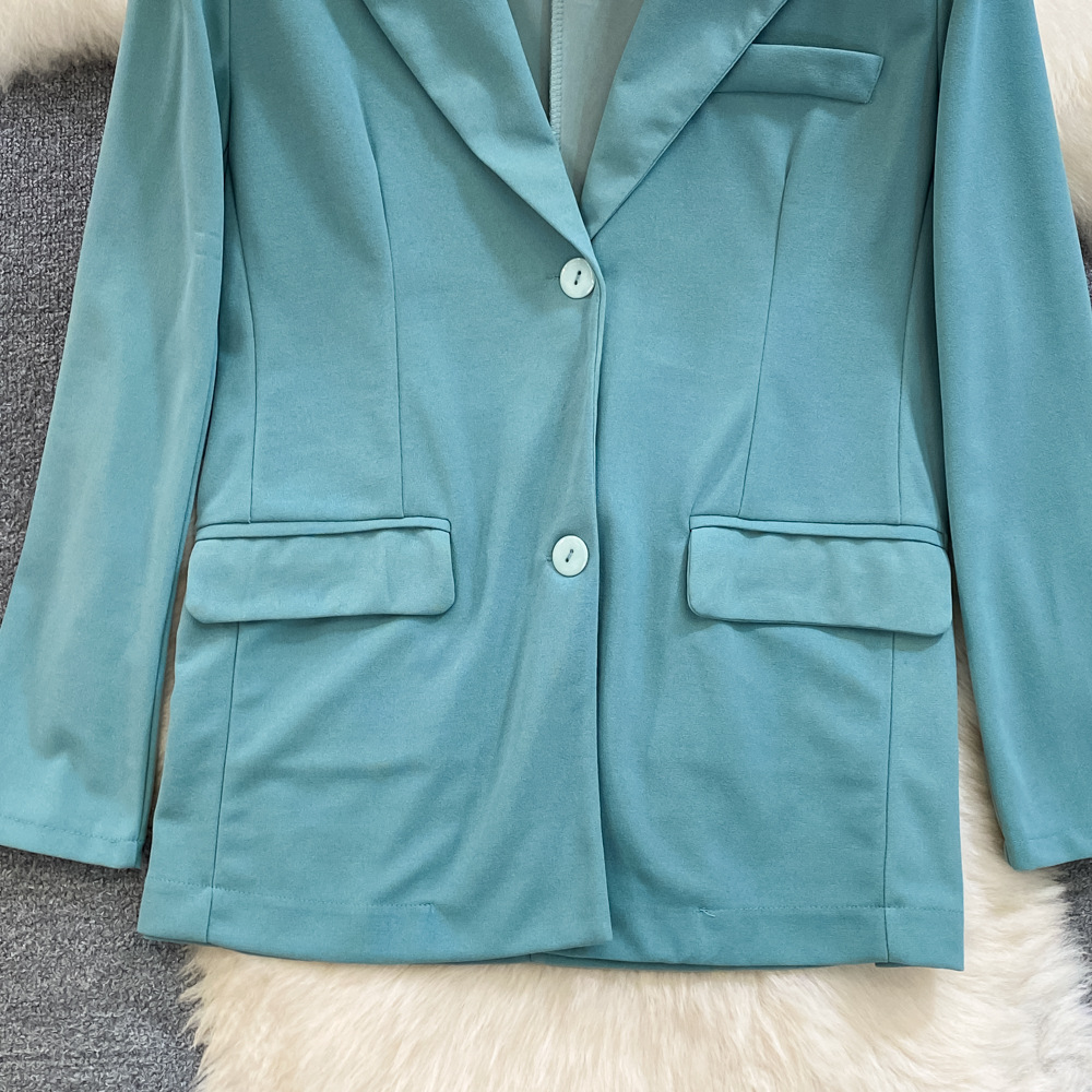 Dametøj Modejakkesæt kvinders højtaljede blyantbukser professionelle nipunktsbukser tredelt camisole løs jakkesæt jakke forår_voghion.com