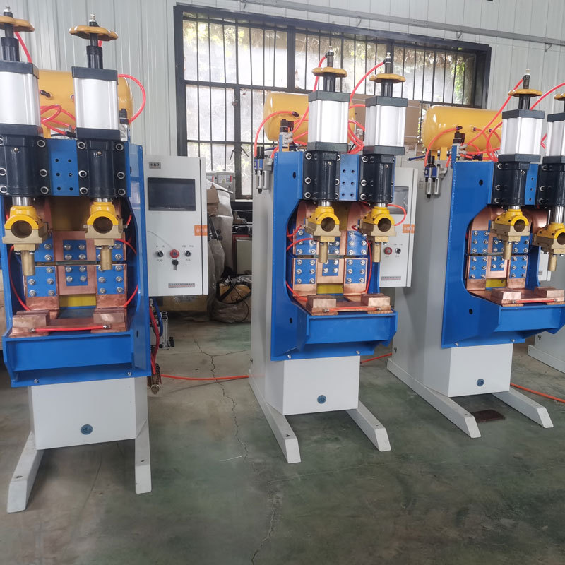 中频逆变直流点焊机铁板螺母凸焊机镀锌薄板气动双头自动电阻焊机