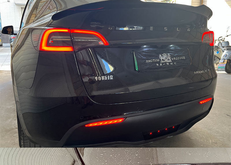 Suitable for 21-24 Tesla Model Y Rear Bumper Lights, Special Modified Led Brake Warning Lights and Tail Lights