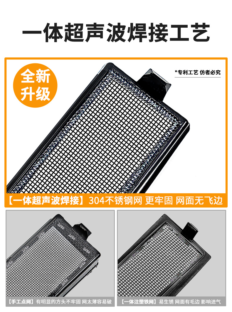 Suitable for the Arcfox Alpha S5 Integrated Welded Car Insect-Proof Net Front Grille, Special Modified Decorative Strip
