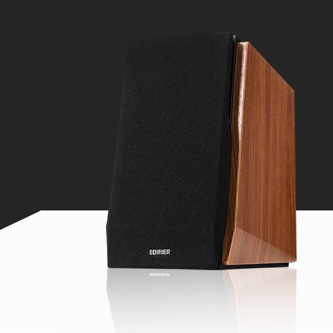 R1700Bt Computer 2.0 Speakers Hifi Bluetooth Bass Bookshelf Speakers Wooden