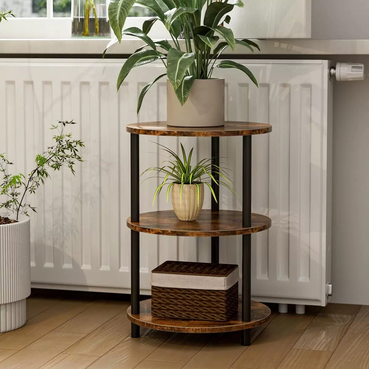 跨境沙发圆边几茶几家用客厅卧室床头柜厨房简易储物置物架