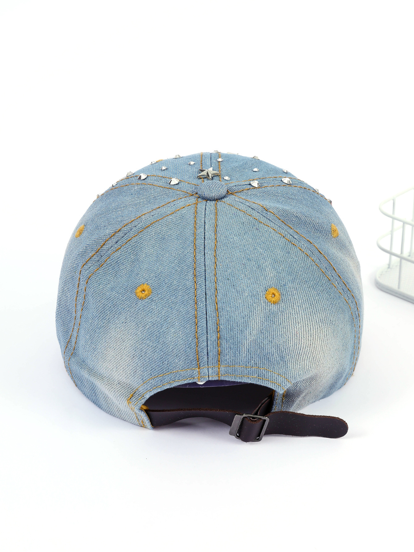 Moda diamante gorra de béisbol para las mujeres primavera y verano nuevo remache casquillo enarbolado personalidad casual sombrero de mezclilla