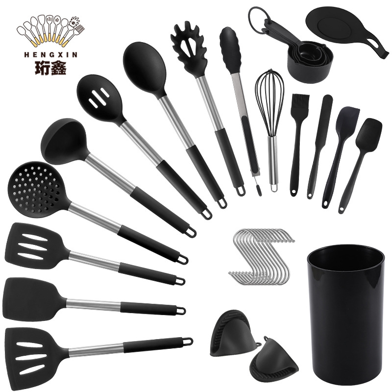 Silicone kitchenware 20-piece set, stain...