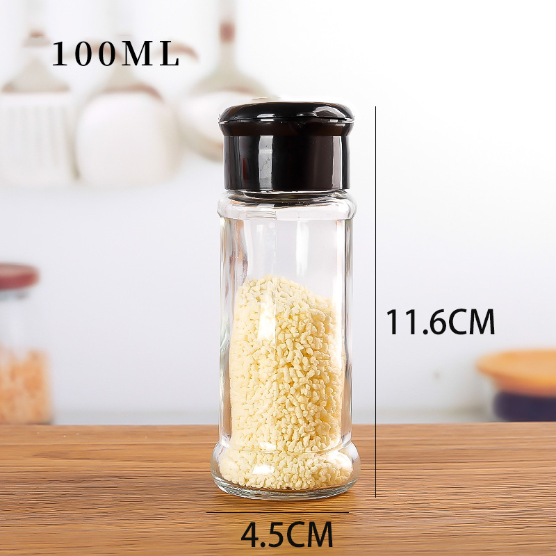 スポット100mlプラスチック調味料瓶胡椒粉瓶ガラス透明調味料瓶バーベキュー散布料瓶源工場|undefined