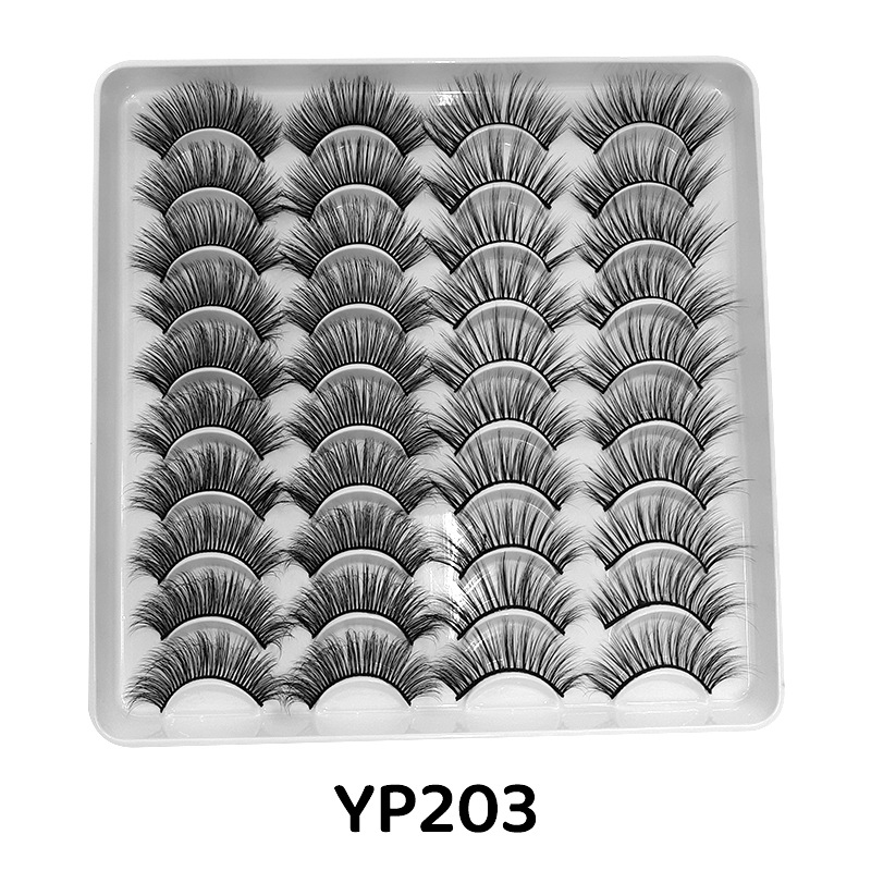 Dingsen pestañas postizas transfronterizas de múltiples capas de tres D estéreo 20 pares de pestañas cruzadas pestañas rizador