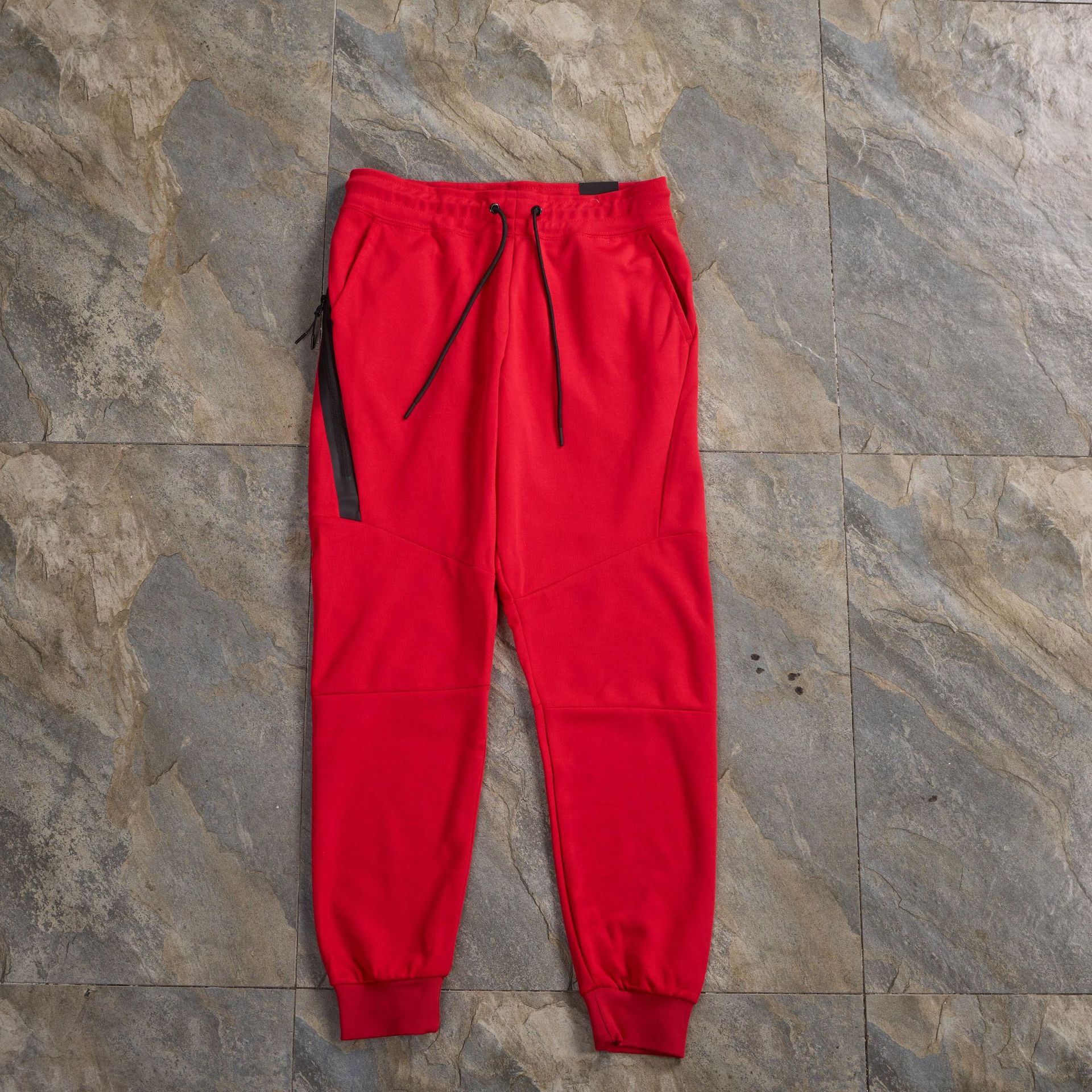 Pantalones deportivos pantalones de costura de primavera y otoño pantalones de ocio deportivo de algodón con capa de aire pantalones delgados con pies con cordón