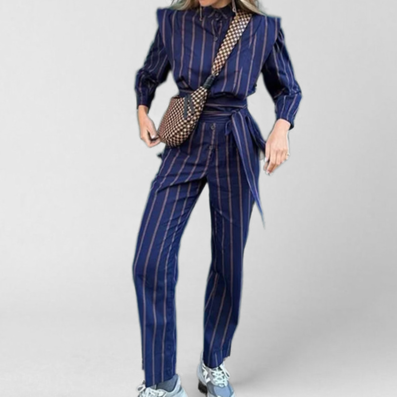 AliExpress 2025 primavera transfronteriza nueva ropa de mujer europea y americana a cuadros temperamento retro moda con cordones pantalones de una pieza mujeres