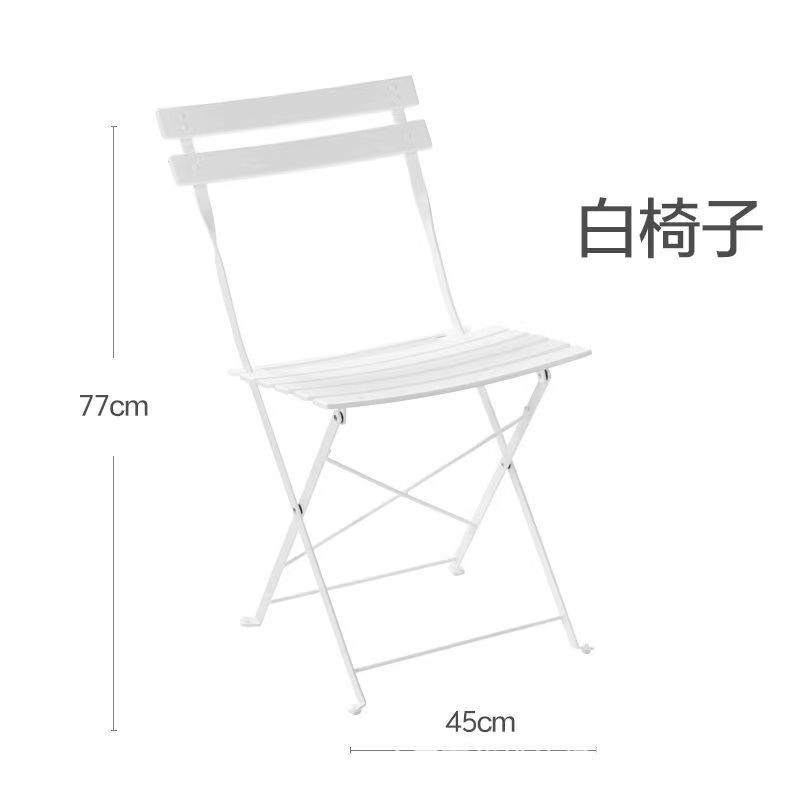 Mesa y silla plegables al aire libre balcón mesas de té ocio mesas y sillas de tres piezas patio exterior impermeable set de hierro forjado creativo