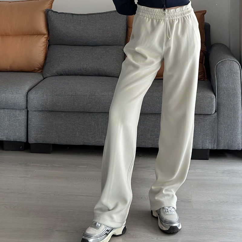 ルル レディース ストレート エアーパンツ ソフトストリーム ワイドレッグ スリム モーダル カジュアル ルーズ ハイウエスト カジュアルで多用途